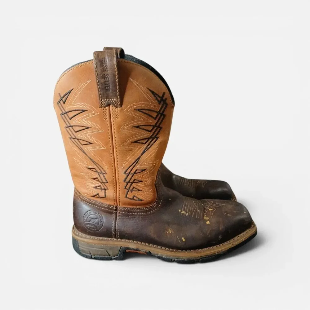 Irish Setter Marshall  11-inch Waterproof Leather Soft Toe Pull-On Boots Sz 10D